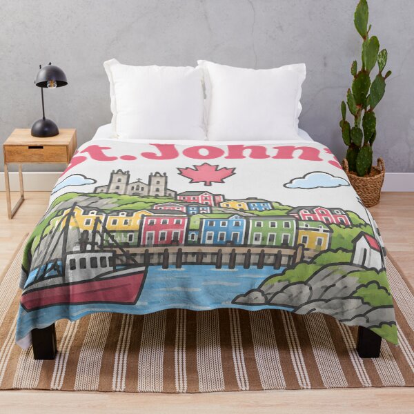 Item preview, St. John's Canada Cute Pink Kawaii City designed and sold by HowToCanadian.
