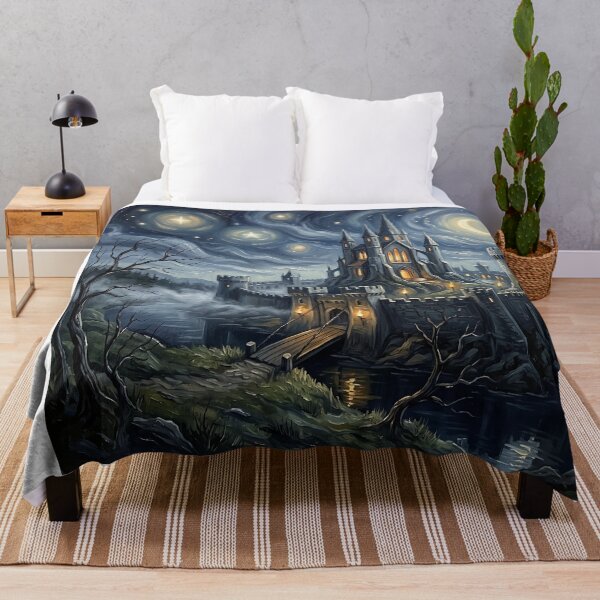 Artikelvorschau, Camelot Starry Night Medieval Landscape entworfen und verkauft von Bad-Decisions-Designs.