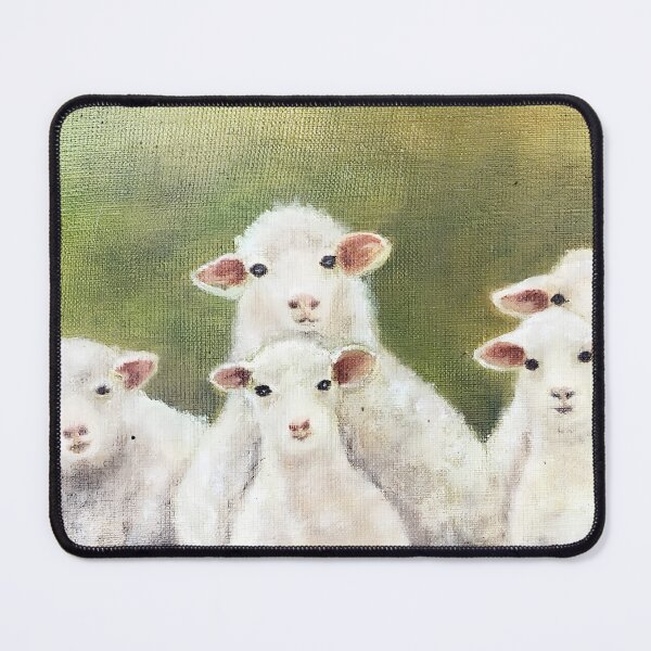 Item preview, Original Sheep Painting on Canvas, Rustic Farmhouse Wall Art designed and sold by NANANatural.