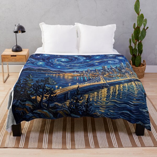 Item preview, Caprica City Starry Night Sci Fi Landscape designed and sold by Bad-Decisions-Designs.