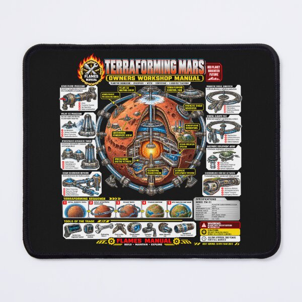 Item preview, FLAMES MANUAL - Mars Terraforming Manual – Futuristic Sci-Fi Technical Engineering Manual designed and sold by Genius Geek.