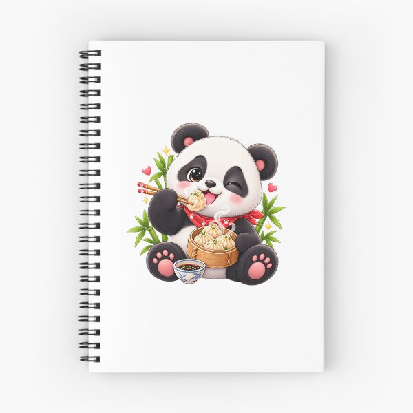 Item preview, Cute Panda Eating Dumplings – Kawaii Foodie Panda designed and sold by UmaGCreativeCo.
