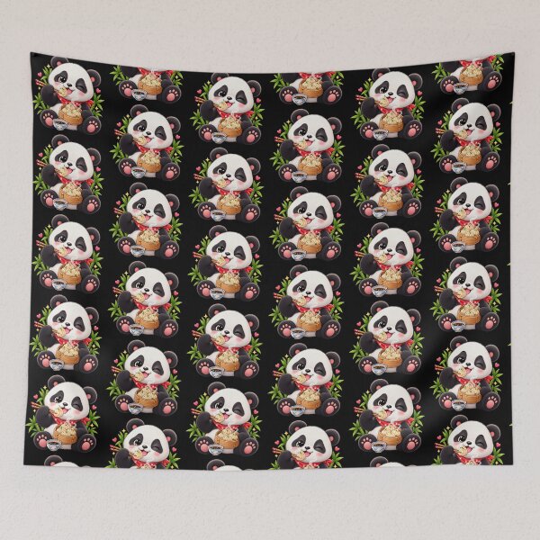 Item preview, Cute Panda Eating Dumplings – Kawaii Foodie Panda designed and sold by UmaGCreativeCo.