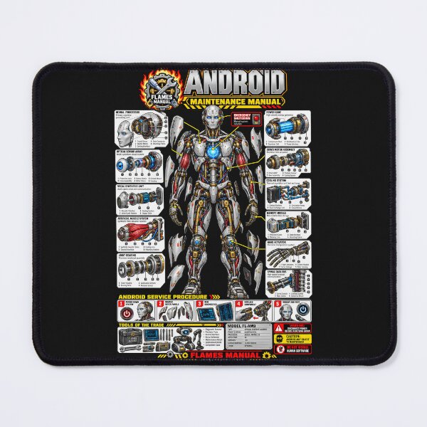 Item preview, FLAMES MANUAL - Android Maintenace Manual – Futuristic Sci-Fi Technical Engineering Manual designed and sold by Genius Geek.
