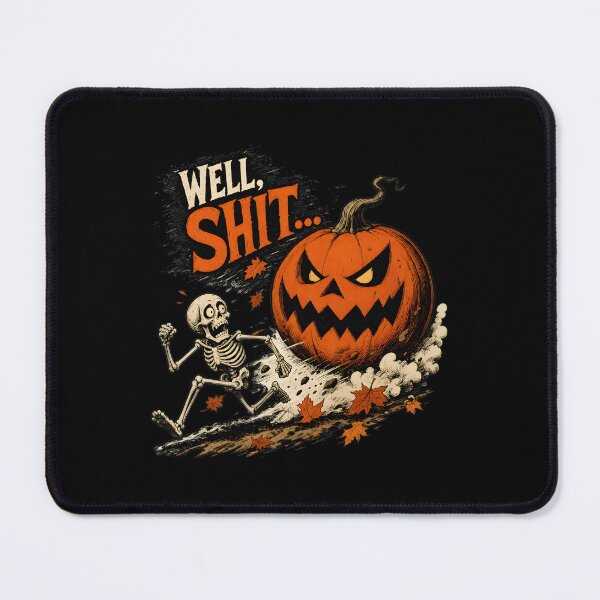 Item preview, Skeleton Running From Evil Jack O Lantern Halloween Art designed and sold by OlyvieArt.