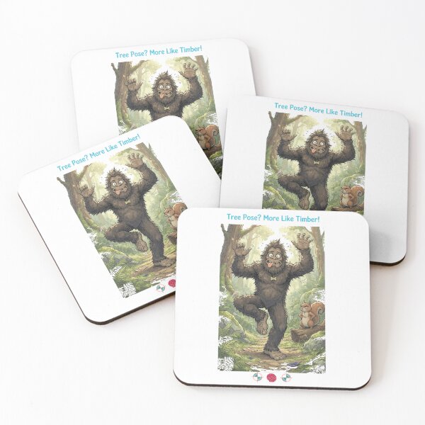 Item preview, Tree Pose? More Like Timber! – Funny Bigfoot Yoga Fail designed and sold by Whimsy Trail Co.