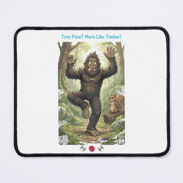 Item preview, Tree Pose? More Like Timber! – Funny Bigfoot Yoga Fail designed and sold by Whimsy Trail Co.