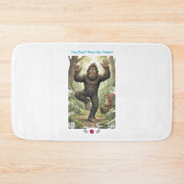 Item preview, Tree Pose? More Like Timber! – Funny Bigfoot Yoga Fail designed and sold by Whimsy Trail Co.