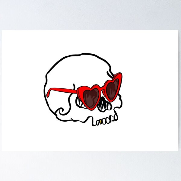 Item preview, Skull with heart Attitude designed and sold by Ziggy Outspoken.