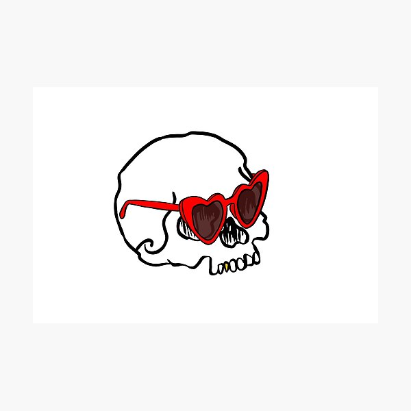 Item preview, Skull with heart Attitude designed and sold by Ziggy Outspoken.