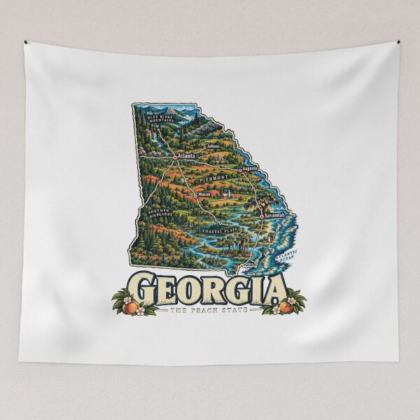 Item preview, Vintage Georgia Travel Souvenir Landmark Gift designed and sold by MichaeIRellov.