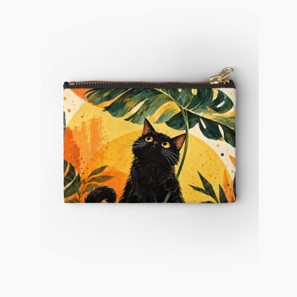 Item preview, Catitude Black Cat Botanical Aesthetic – Cute Cat Lover Plant Gift designed and sold by AbstractAuraArt.