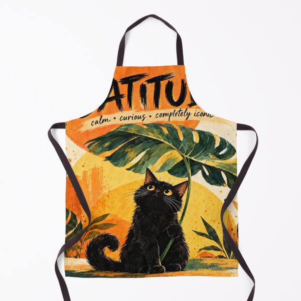 Item preview, Catitude Black Cat Botanical Aesthetic – Cute Cat Lover Plant Gift designed and sold by AbstractAuraArt.