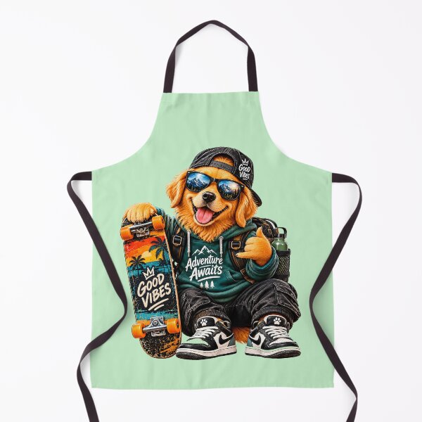 Item preview, Golden Retriever Skateboard Adventure Vibes designed and sold by Nixora.