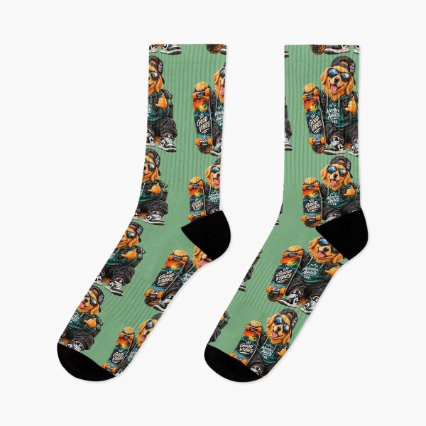 Item preview, Golden Retriever Skateboard Adventure Vibes designed and sold by Nixora.