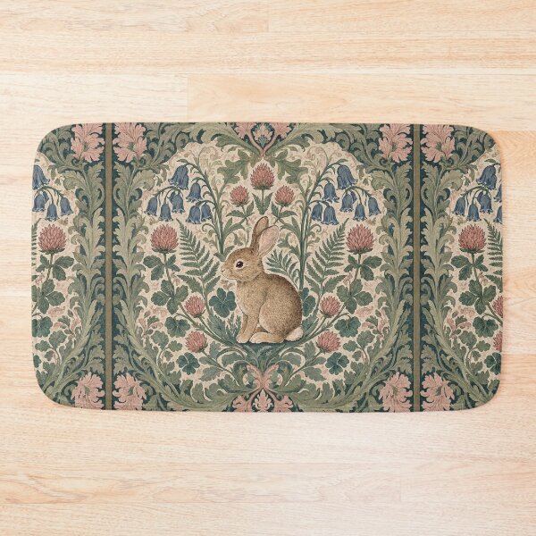 Item preview, Rabbit Fresco beautiful pattern ornate art after William Morris vintage design beautiful domesticated animal series designed and sold by Vintage Designs +.
