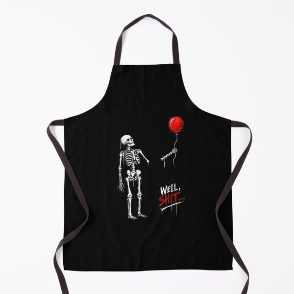 Item preview, Skeleton Balloon Well Shit Funny Dark Humor designed and sold by OlyvieArt.
