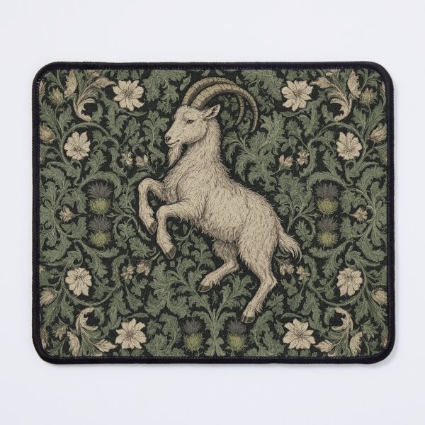 Item preview, Goat Fresco beautiful pattern ornate art after William Morris vintage design beautiful domesticated animal series designed and sold by Vintage Designs +.