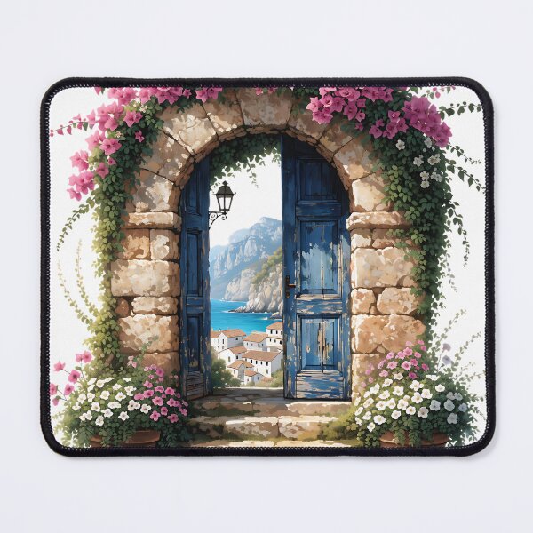 Item preview, Mediterranean Blue Door designed and sold by Neural-canvas.