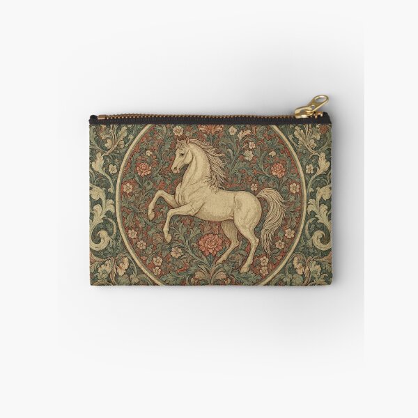 Item preview, Horse Fresco beautiful pattern ornate art after William Morris vintage design beautiful domesticated animal series designed and sold by Vintage Designs +.