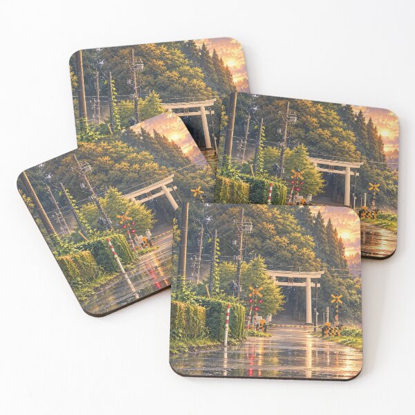 Item preview, Shrine Crossing at Sunset — Nostalgic Japan designed and sold by ORDINARYJAPAN.