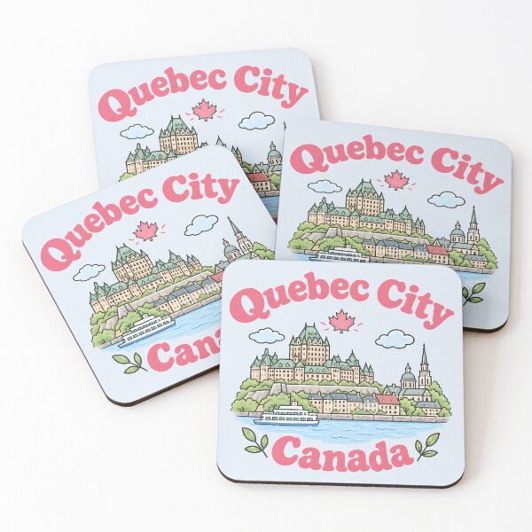 Item preview, Quebec City Canada Cute Pink Kawaii City designed and sold by HowToCanadian.