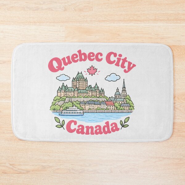 Item preview, Quebec City Canada Cute Pink Kawaii City designed and sold by HowToCanadian.