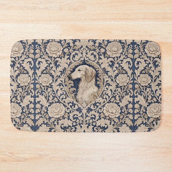 Item preview, Afghan Hound dog Fresco beautiful pattern ornate art after William Morris vintage design beautiful domesticated animal series designed and sold by Vintage Designs +.