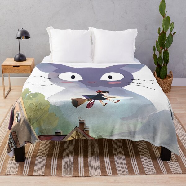Item preview, Cute kawaii art girl [[kiki's]] cat-%[ghiblis]%- flying aways  designed and sold by ceyart00.
