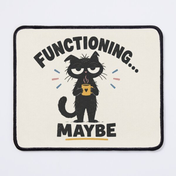 Item preview, Black cat holding a mug with text designed and sold by anytka.