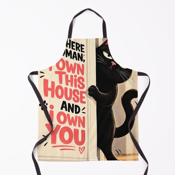 Item preview, Funny Black Cat Owner Cat Humor | I Own This House and You designed and sold by AbstractAuraArt.