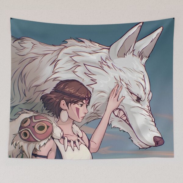 Item preview, angry wolf art [[themomonoke's]] go -%[ghiblis]%- aways designed and sold by ceyart00.