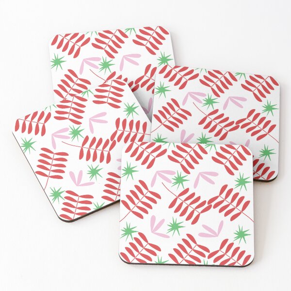 Item preview, Red And Pink Leaf With Green Twinkling designed and sold by PublicArtDesign.