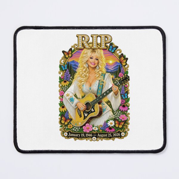 Item preview, Dolly Parton RIP Guitar Memorial Design designed and sold by BrianmiOver.