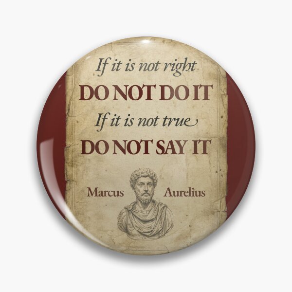 Item preview, If It Is Not Right Do Not Do It - Marcus Aurelius - Vintage Distressed Stoic Quote - Roman Red Version designed and sold by Stoic Core.