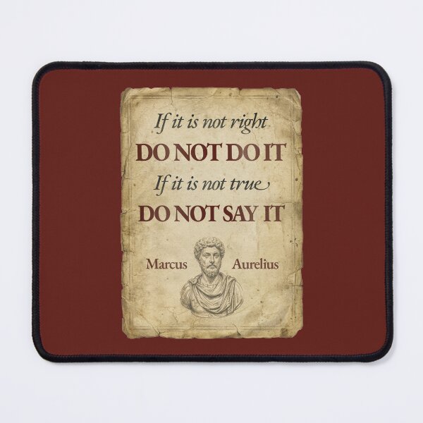 Item preview, If It Is Not Right Do Not Do It - Marcus Aurelius - Vintage Distressed Stoic Quote - Roman Red Version designed and sold by Stoic Core.