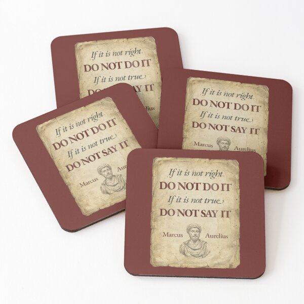 Item preview, If It Is Not Right Do Not Do It - Marcus Aurelius - Vintage Distressed Stoic Quote - Roman Red Version designed and sold by Stoic Core.