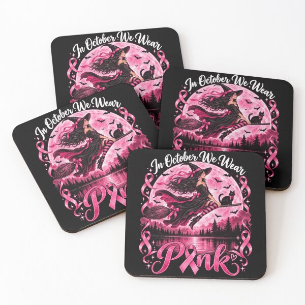 Item preview, Breast Cancer Awareness Witch | In October We Wear Pink designed and sold by ROUX-ART.