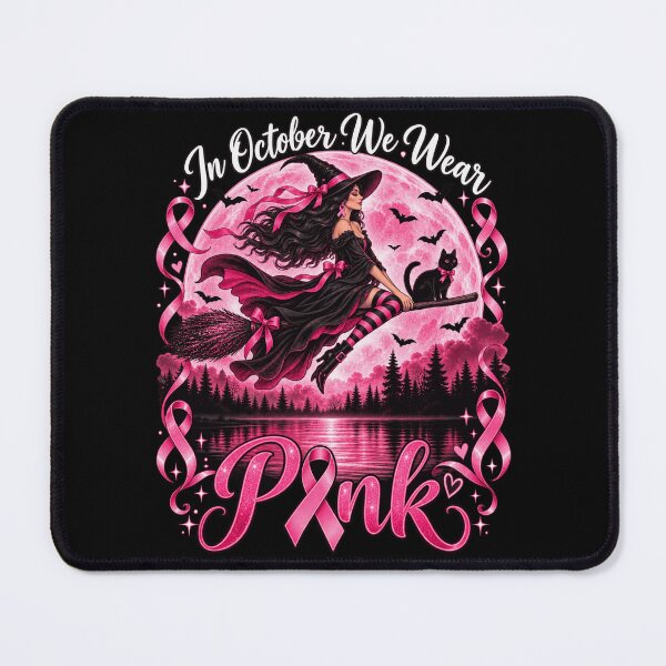 Item preview, Breast Cancer Awareness Witch | In October We Wear Pink designed and sold by ROUX-ART.