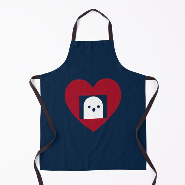 Item preview, Cute Ghost In Red Heart Spooky Minimalist Art designed and sold by ANJ Creative Designs.