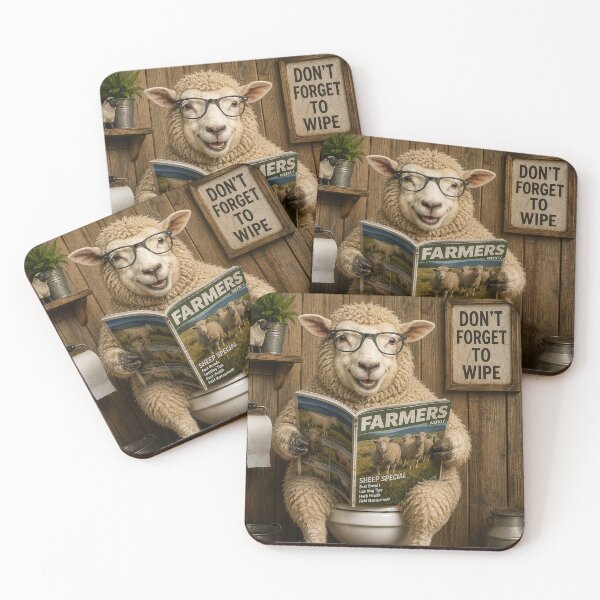 Item preview, Highland Cow on the Toilet Funny Bathroom Humour designed and sold by Collymore.