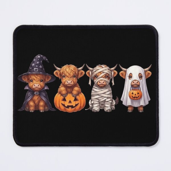 Item preview, Cute Halloween Highland Cow Witch – Spooky Pumpkin Moon designed and sold by Anime ⭐⭐⭐⭐⭐.