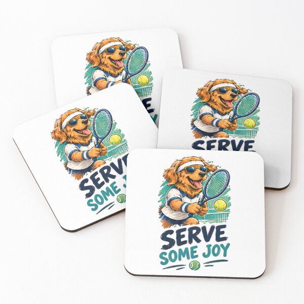 Item preview, Serve Some Joy Tennis Golden Retriever Dog designed and sold by Pyt27.