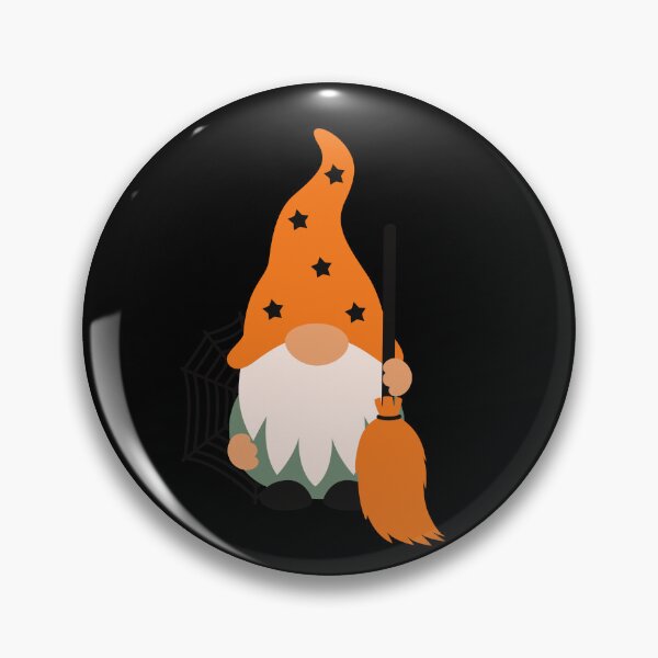 Item preview, Cute Halloween Gnome Sticker | Witch Hat Gnome with Broom | Spooky Fall Design designed and sold by BE-A-BRAND-.