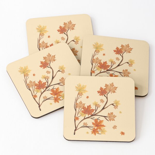 Item preview, Autumn Maple Leaves Falling Leaves Watercolor Branch designed and sold by SolutionsArt.