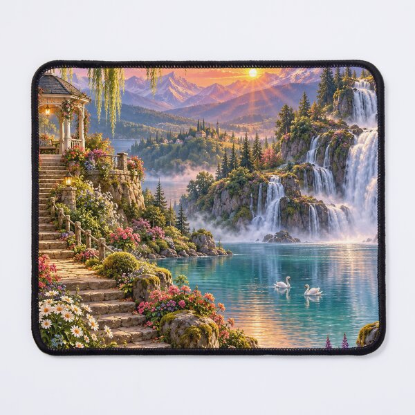 Item preview, Pavilion at the waterfall lake designed and sold by _ARLUNA_.