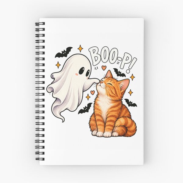 Item preview, Halloween Ghost Cat with BOO-PI designed and sold by ROUX-ART.