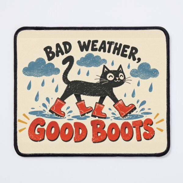 Item preview, Bad weather makes fun with a cat designed and sold by anytka.
