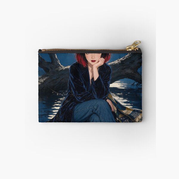 Item preview, Full Moon Piano Lake Night Sky Anime Aesthetic Art designed and sold by Hen-C-Art.