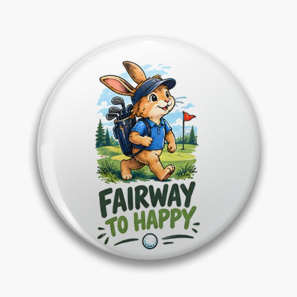Item preview, Fairway To Happy Golfing Bunny Rabbit designed and sold by Pyt27.